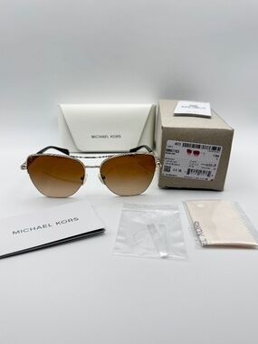 Michael Kors Dorado Beach Sunglasses Brown & Gold Frames - Model MK1163